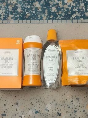 Homebright Brazilian Sol Scent Booster, Sheets, Wash &Rinse (Set of 4)